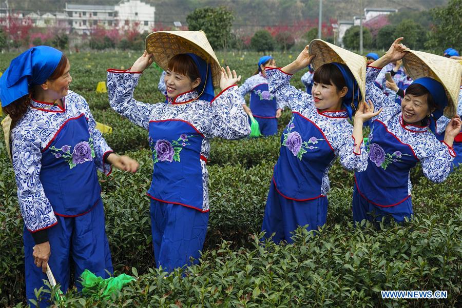 CHINA-SHAANXI-PINGLI-TEA GARDEN-FOLK DRAMA SHOW (CN)
