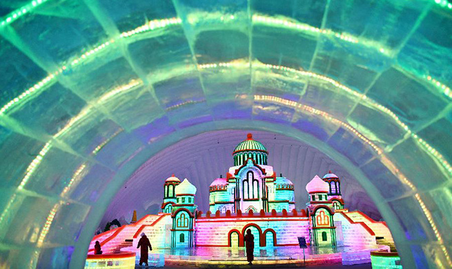 In pics: indoor ice-snow theme park at Harbin Ice-Snow World in China's Heilongjiang