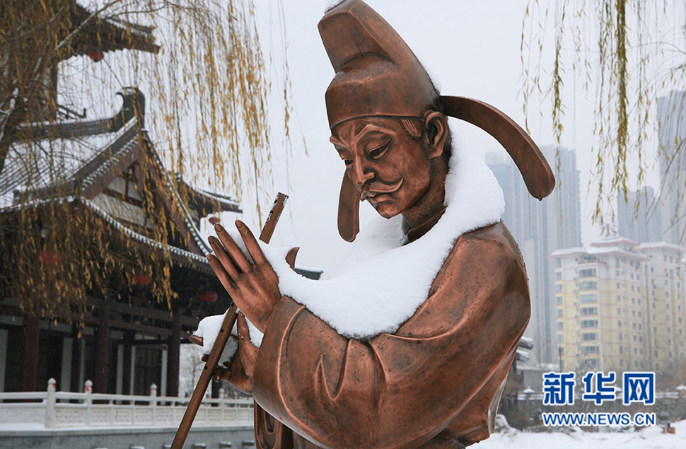 瑞雪降中原，洛河岸邊賞雪景