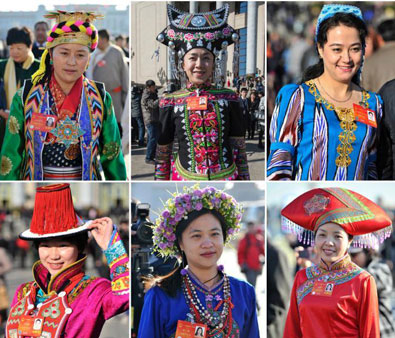 全國人大會(huì)議閉幕 靚麗少數(shù)民族女代表引關(guān)注