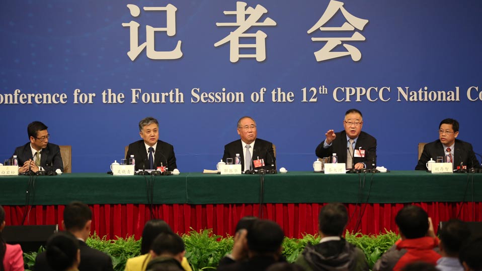 解振華、秦大河、吳曉青、胡存智、白巖松答記者問