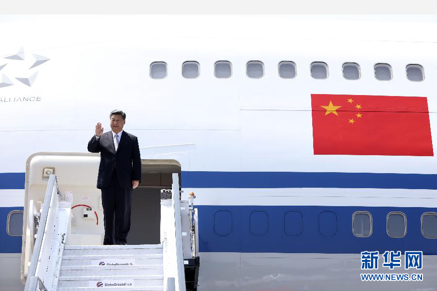 10月15日，國(guó)家主席習(xí)近平抵達(dá)印度果阿，應(yīng)印度總理莫迪邀請(qǐng)，出席金磚國(guó)家領(lǐng)導(dǎo)人第八次會(huì)晤。 新華社記者蘭紅光攝 