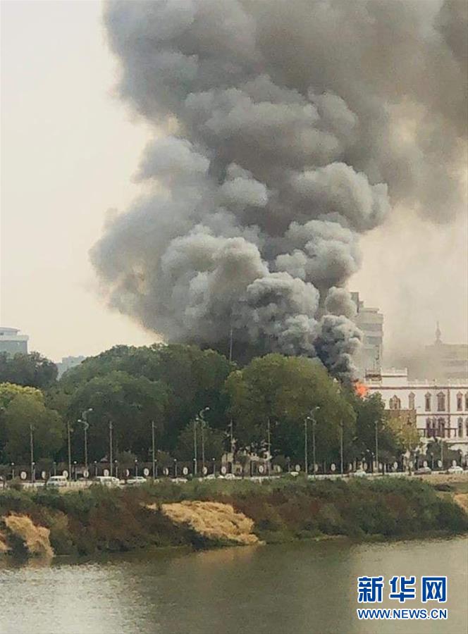 (國際) 蘇丹舊總統(tǒng)府發(fā)生局部火災(zāi)