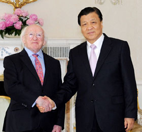 劉云山對愛爾蘭進(jìn)行正式訪問